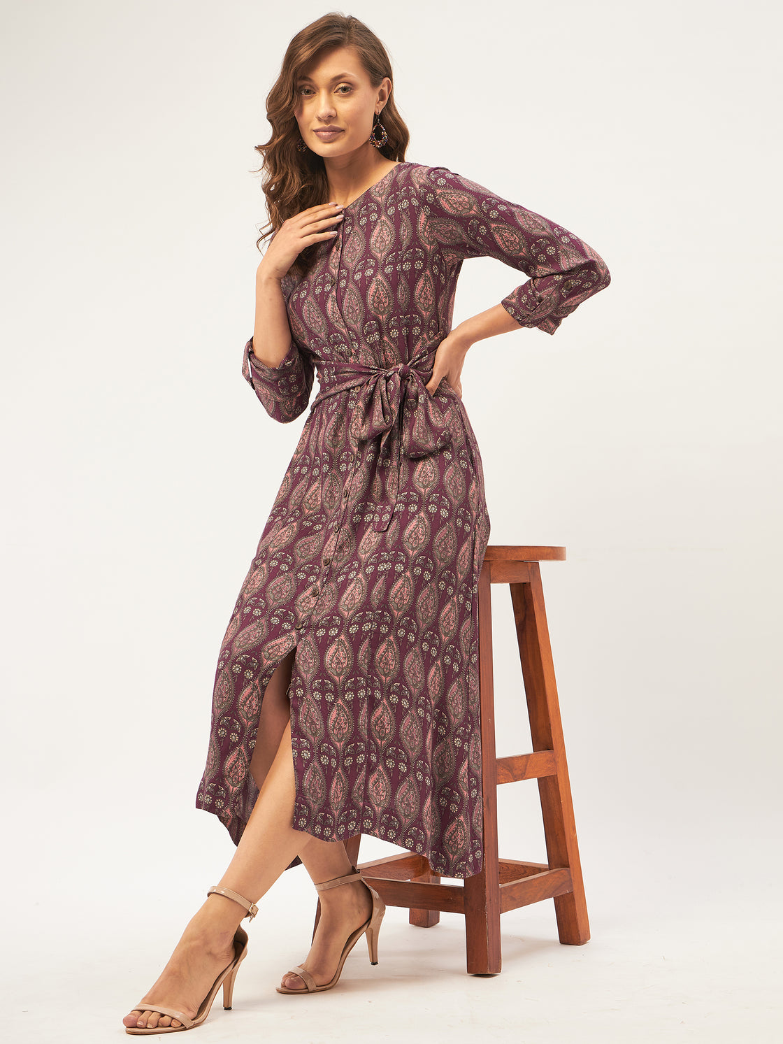Printed Middy Dress