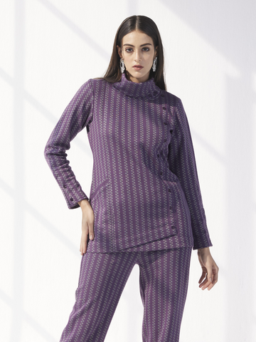 Purple Woolen Co-Ord Set